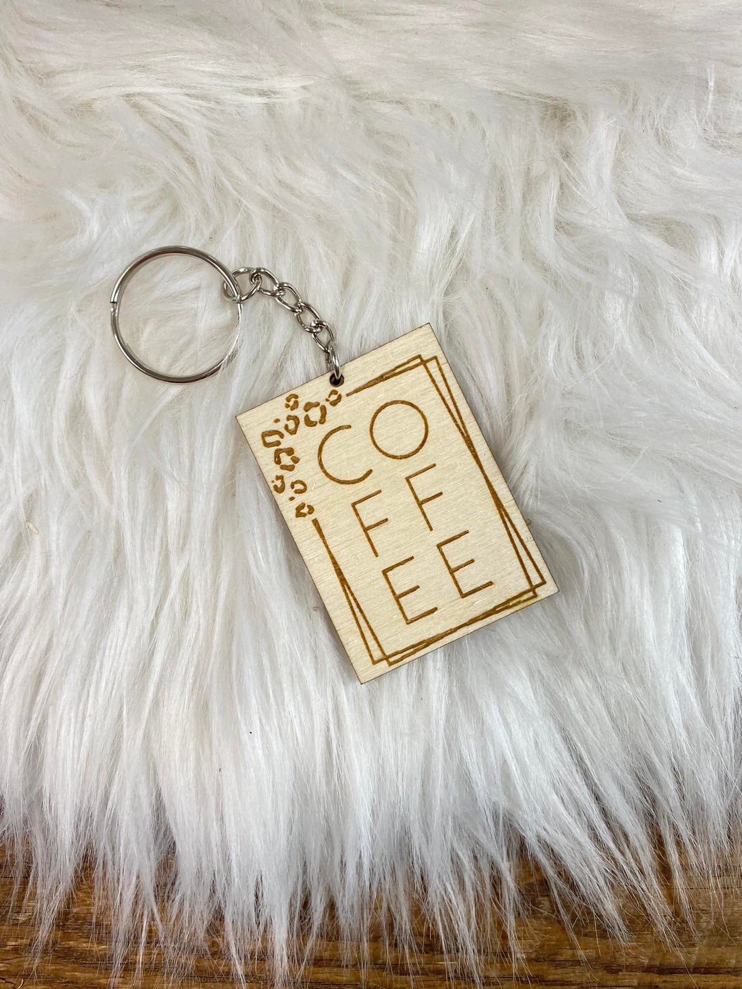 Coffee Leopard keychain