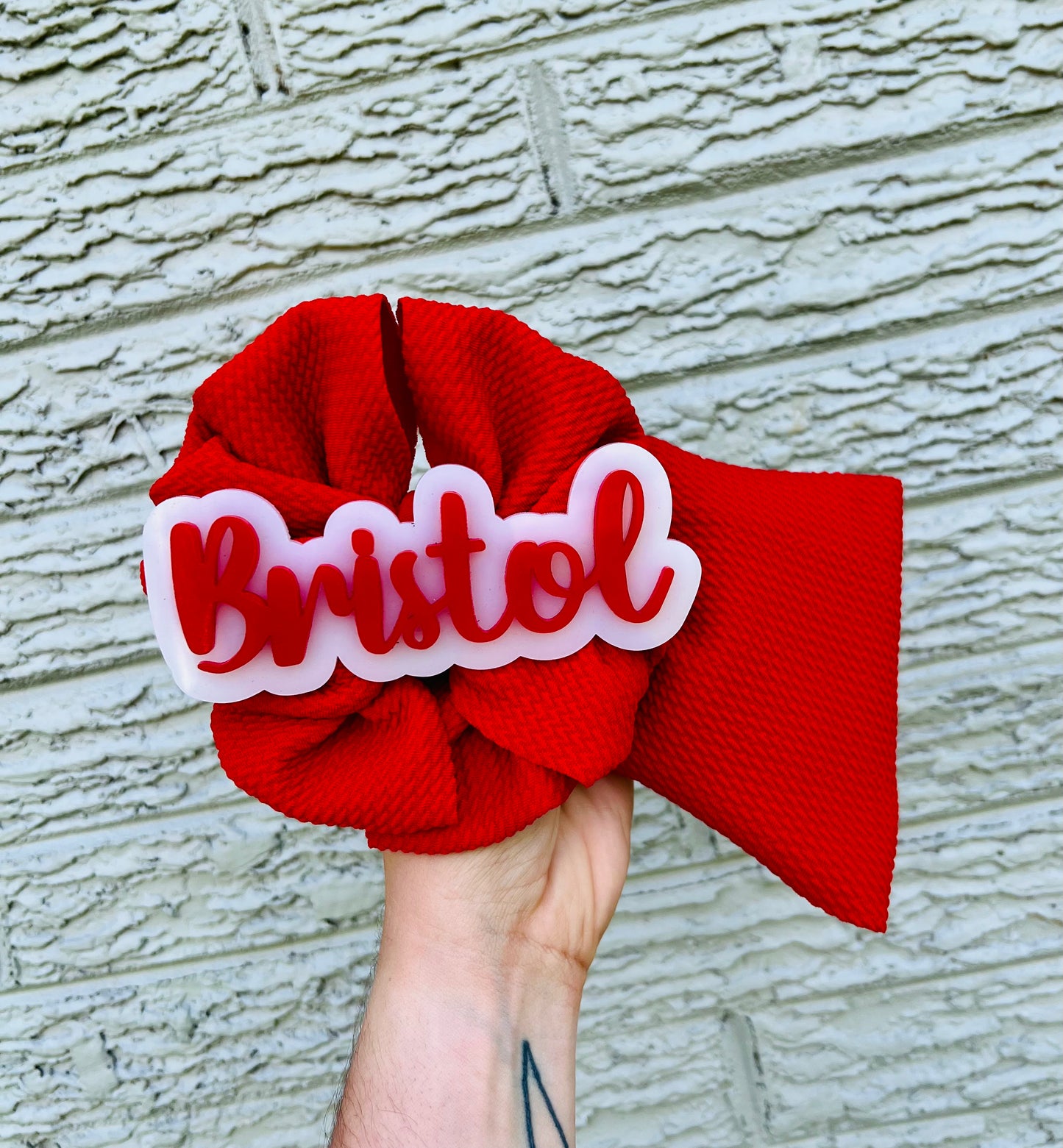 Personalized Acrylic Name Bow