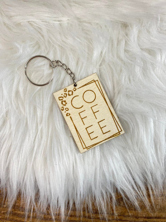 Coffee Leopard keychain