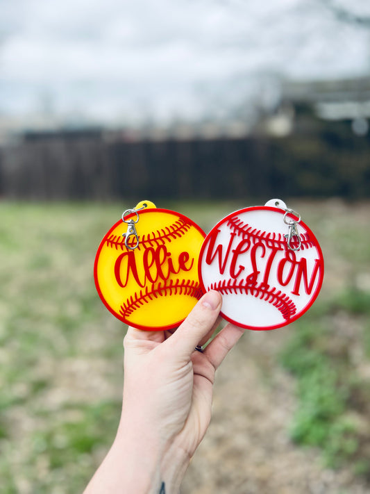 Baseball/softball bag tag
