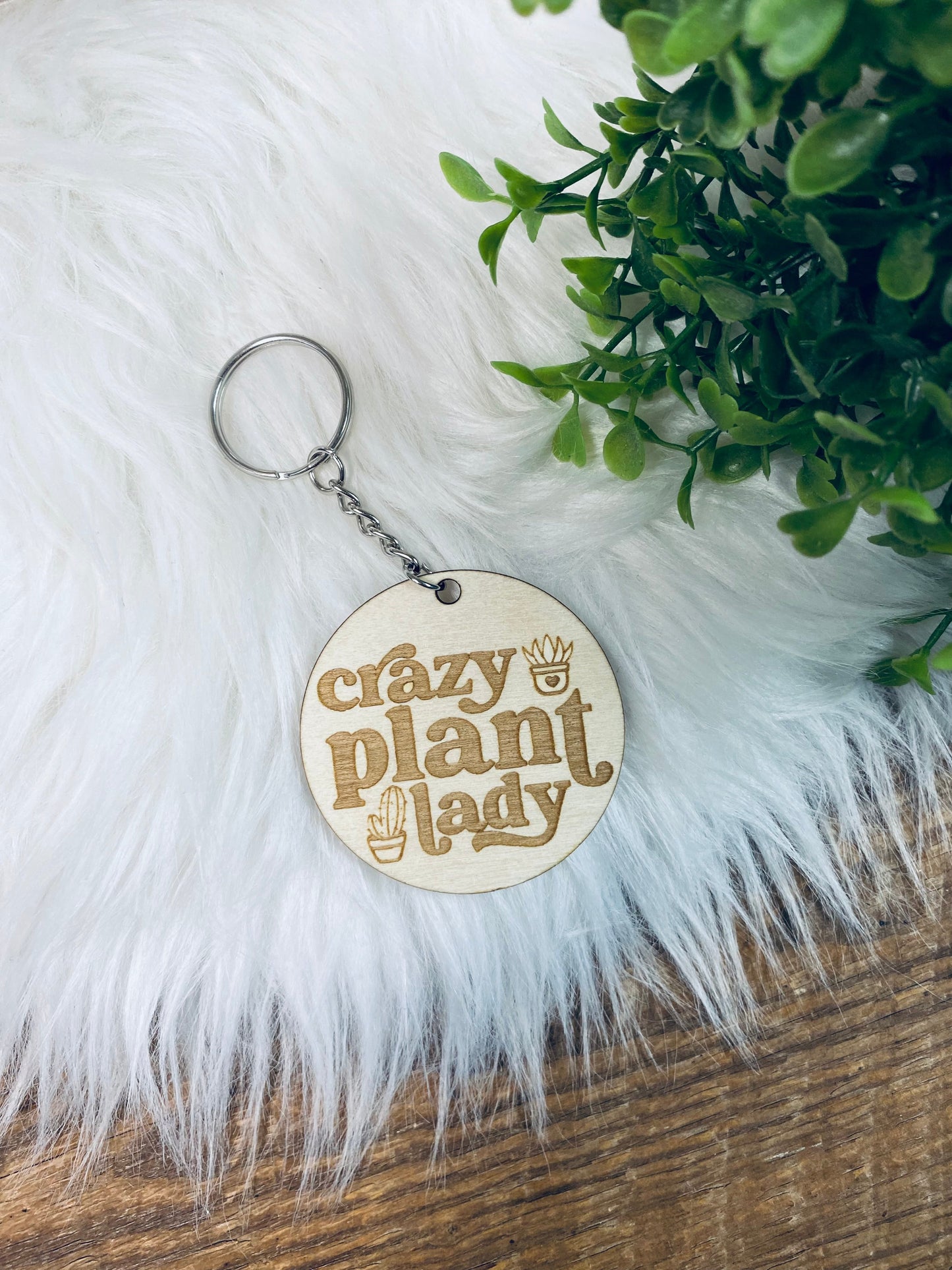 Crazy Plant Lady keychain