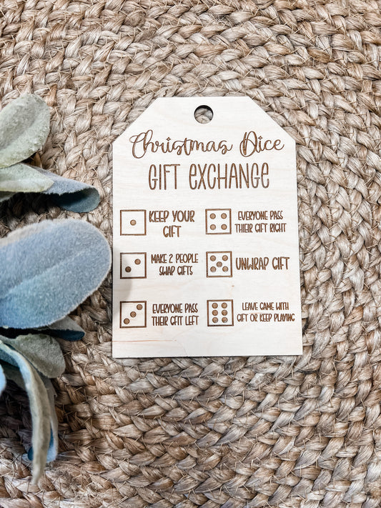 Christmas dice game ornament