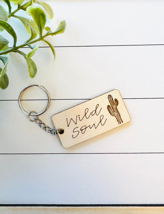 WILD SOUL - Cactus keychain