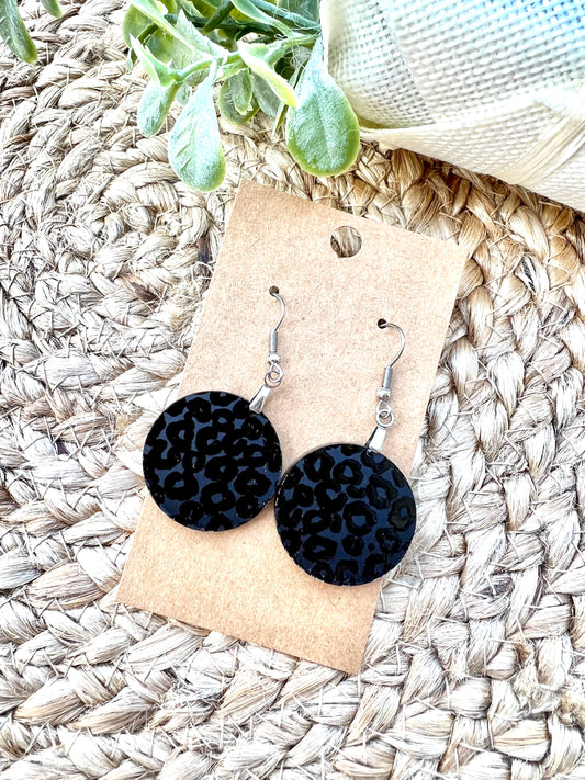 Matte leopard earrings
