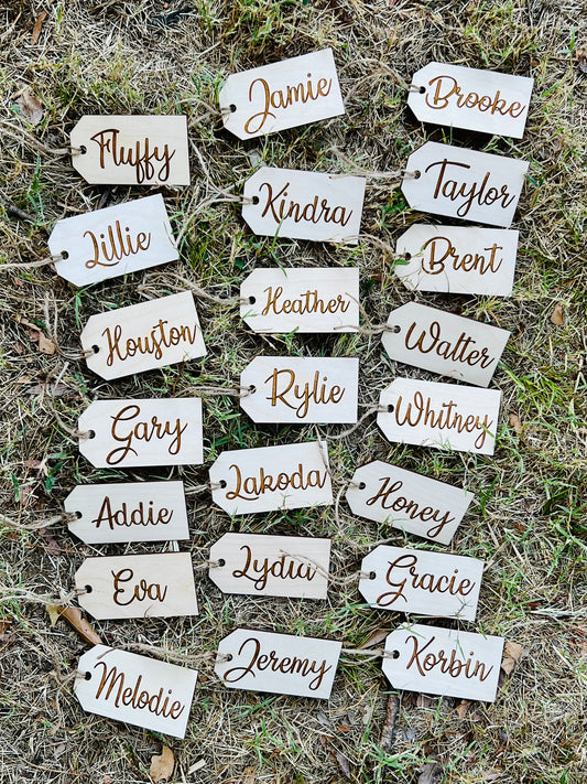 Custom engraved tags